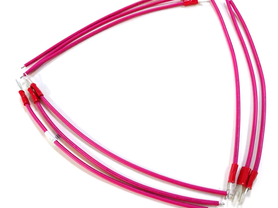 Customized Copper Wire PVC Insulated Fork Terminal Single Core Cable Assembly