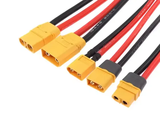 Custom xt30 xt60 xt90 connector power supply battery cable assembly
