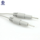 Customize 6.35 mm audio jack to two 2.0mm tens electrode needle 6.35mm ECG cable 2 lead wire for massage machines