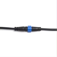 Arnés de cables con conector macho y hembra impermeable de 2 pines