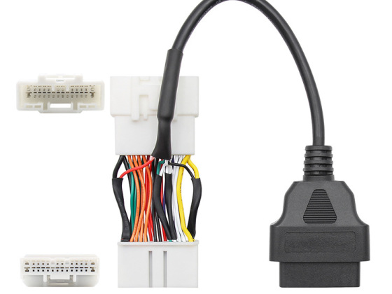 定制汽车新能源汽车OBD2汽车适配器线束