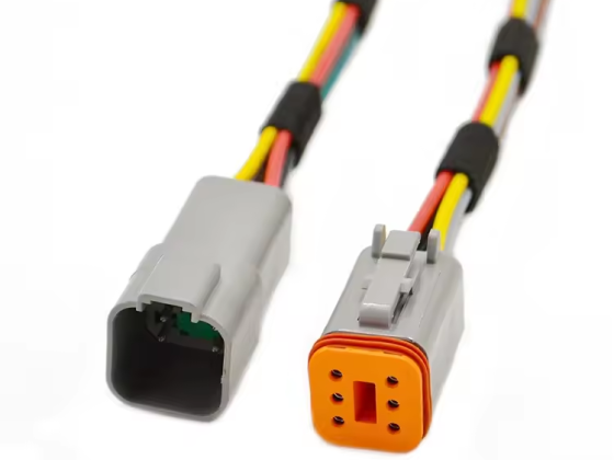 Faisceau de câbles automatique à connecteur queue de cochon à 6 broches personnalisé