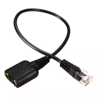 Adaptador de cable para auriculares de 3,5 mm hembra a conector RJ9.