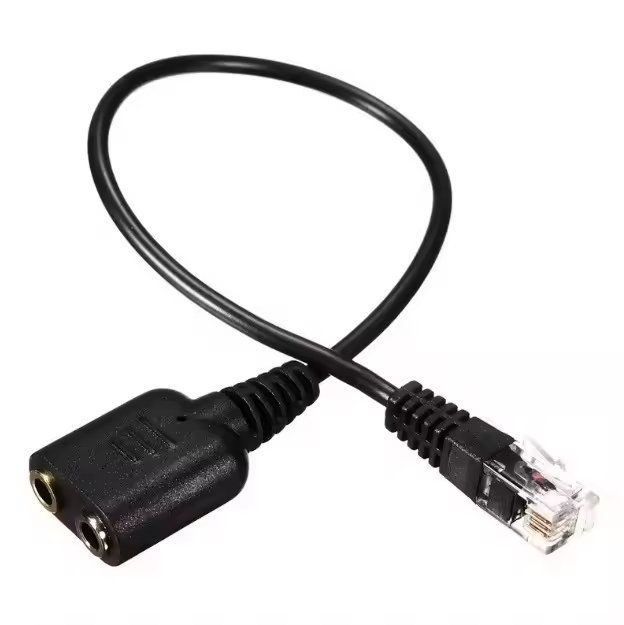 Adaptador de cable para auriculares de 3,5 mm hembra a conector RJ9.