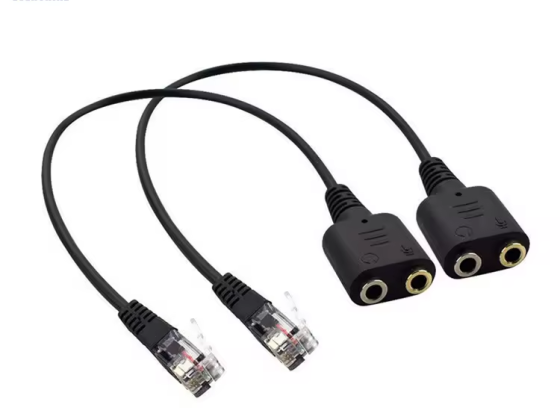 Адаптер кабеля гарнитуры 3,5 мм гнездо на штекер RJ9 провод в сборе