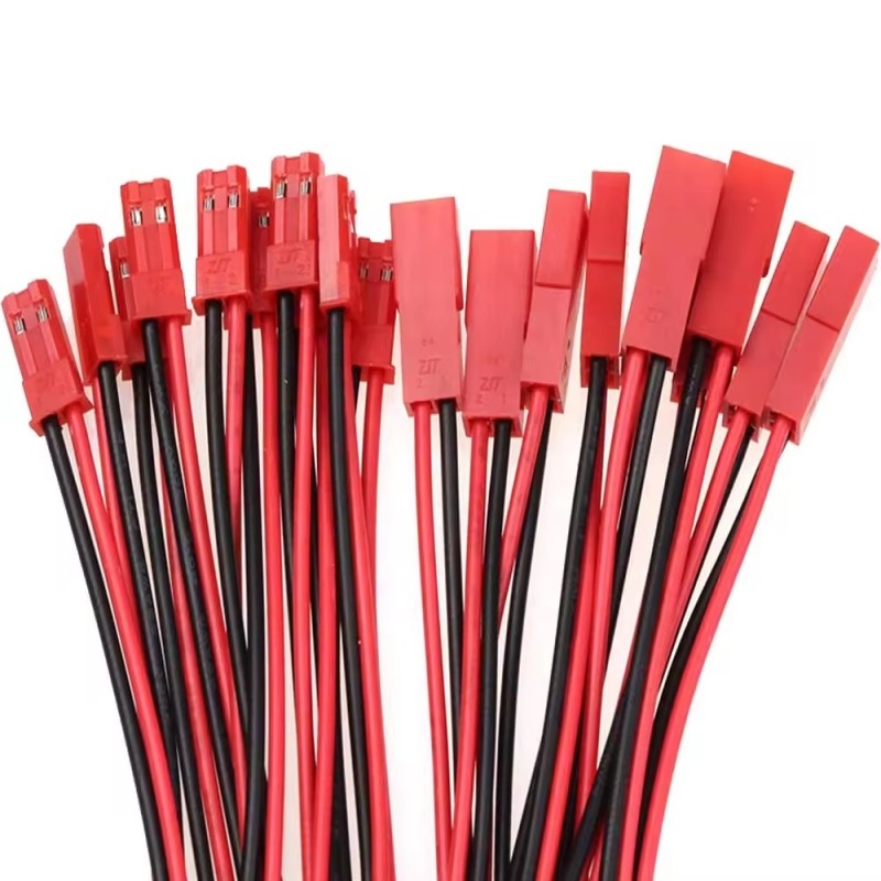 Индивидуальные разъемы JST Дюпон 2 Приколоть, красный жгут проводов