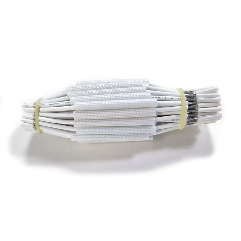 UL3173 18AWG Single Core Cable Assembly Custom 100-200mm Length wire harness with Fiberglass Tube