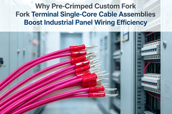 ¿Por qué los conjuntos de cables monofásicos con terminales de horquilla personalizados precrimpados mejoran la eficiencia del cableado de paneles industriales?