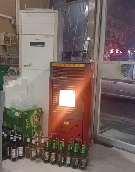 100 square meter restaurant hot air fireplace