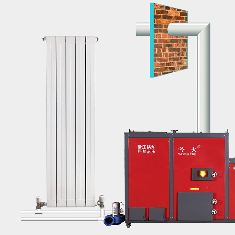 208kW Atmospheric Hot Water Wood Pellet Boiler For Workshop Hotel Use