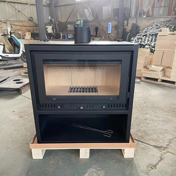 Wood Burning Fireplace Water Heating Stove Connect With Radiator