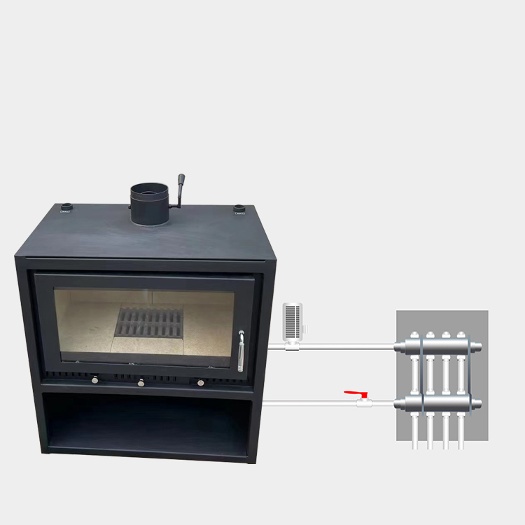 Wood Burning Fireplace Water Heating Stove Connect With Radiator