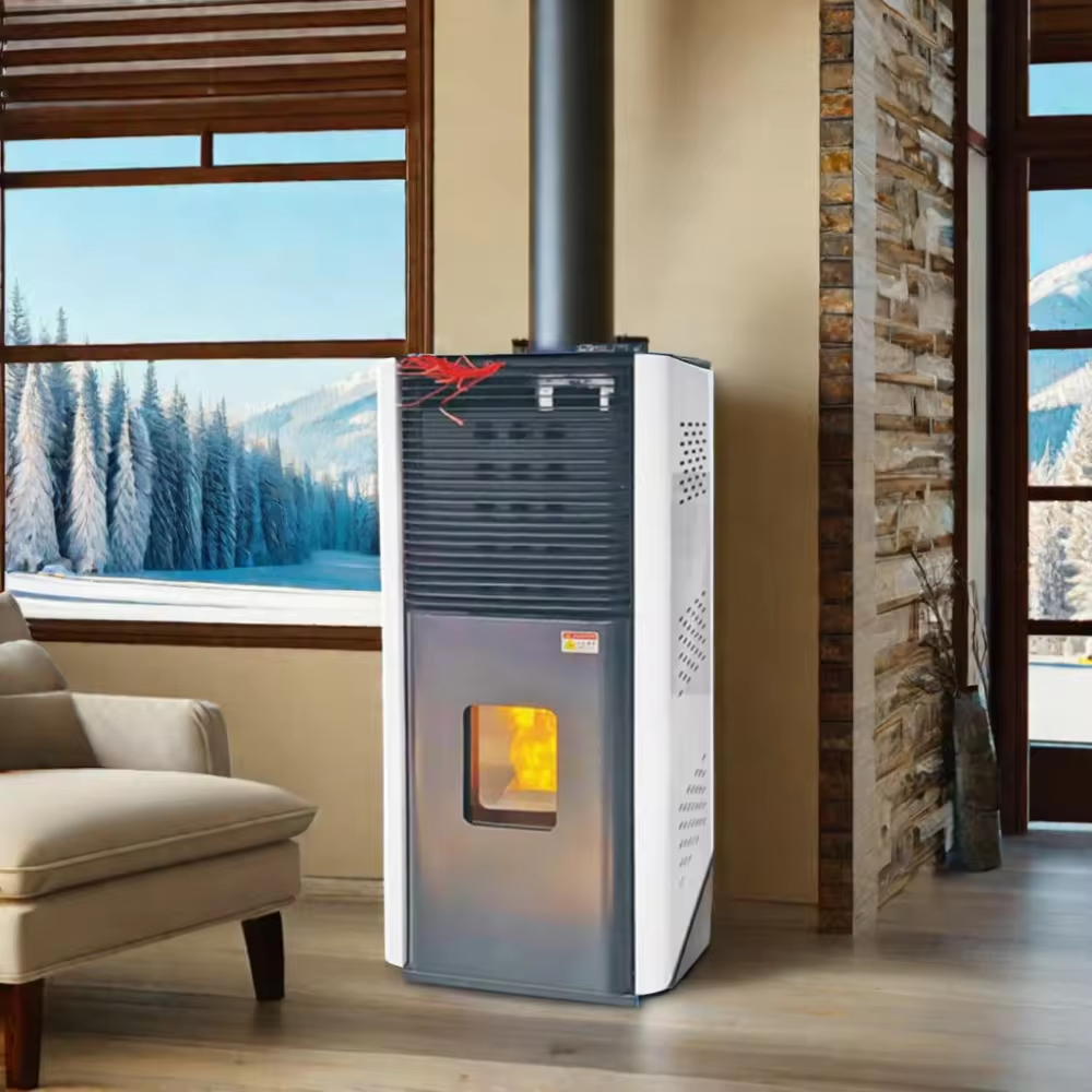 Fully Automatic Stainless Steel Wood Pellet Stove With Fan