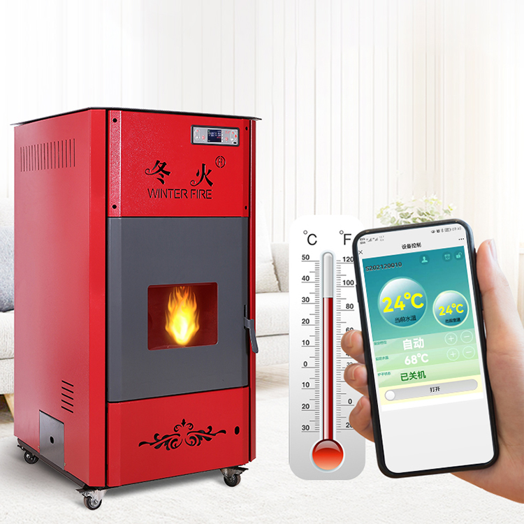 Water-heating Pellet Stove Connect With Radiator For Home Use