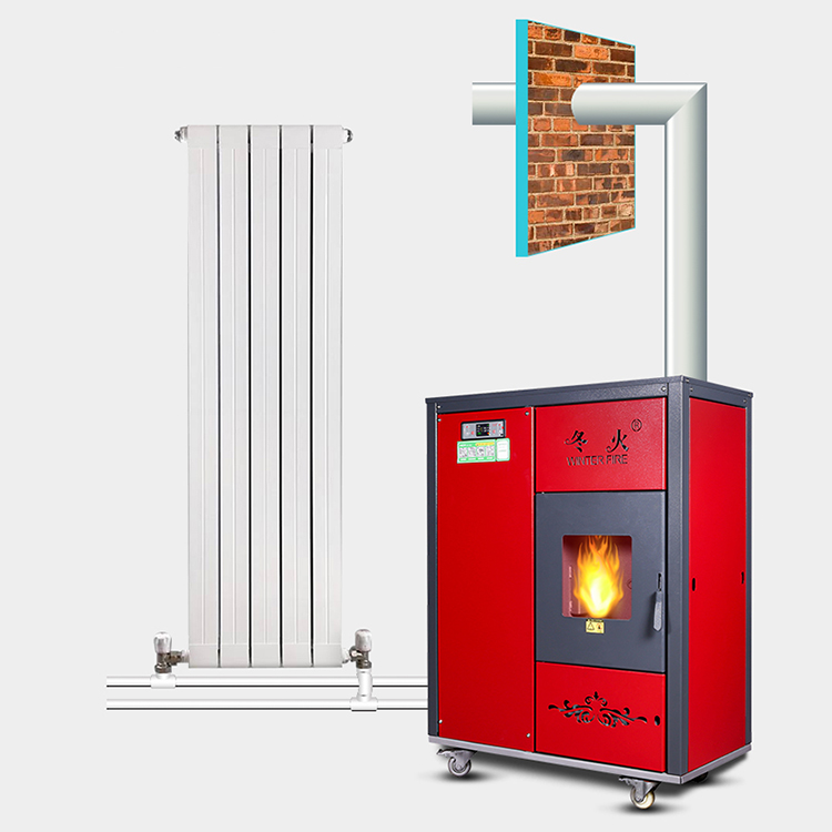 28kW Water Circulating Heating Biomass Pellet Fuel Boiler