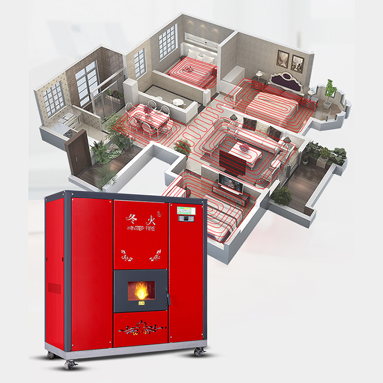 51kW Free-standing Intelligent Control Biomass Pellet Boiler