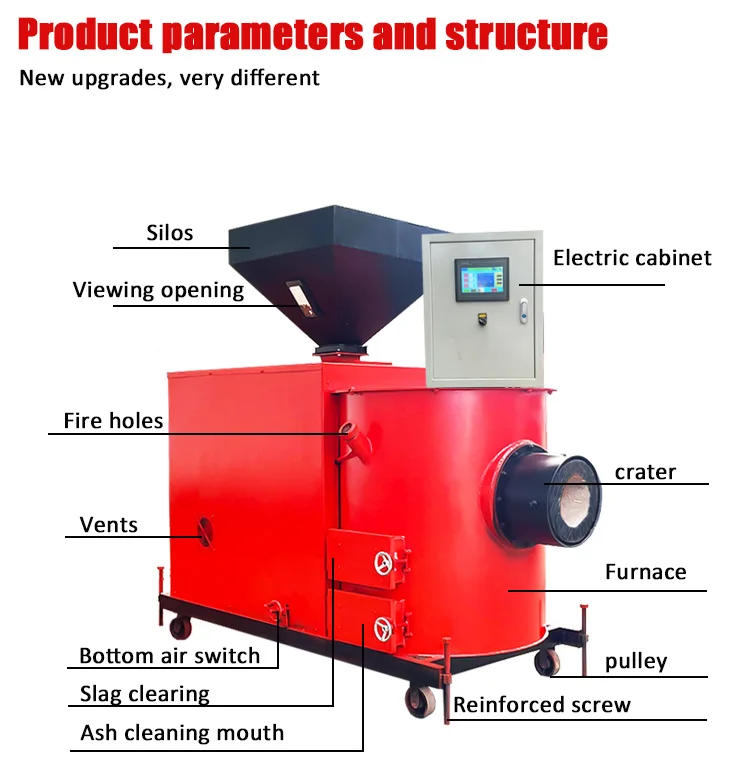 Pell Burner Energy Saving Pellet Burner Wood Dust Biomass Burning Machine