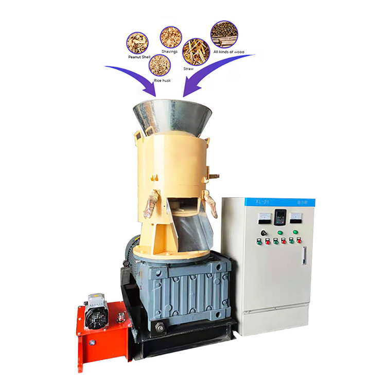 Pellet Maker Flat Die Type Wood Pellet Mills Press With Grinder