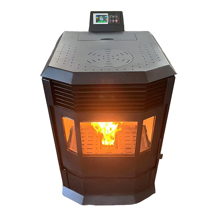 Home Indoor Air-heating Stove Free-standing Heating Equipment Smart Wood and Biomass Pellet Dual Use Fireplace Stoves