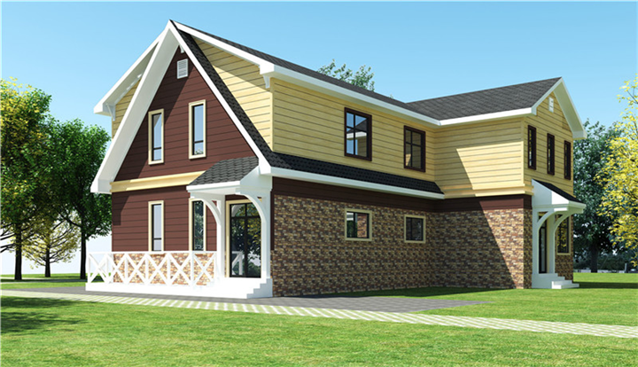 Красивая изолированная легкая стальная вилла собственной постройки