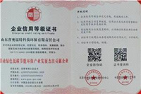 Enterprise credit rating certification