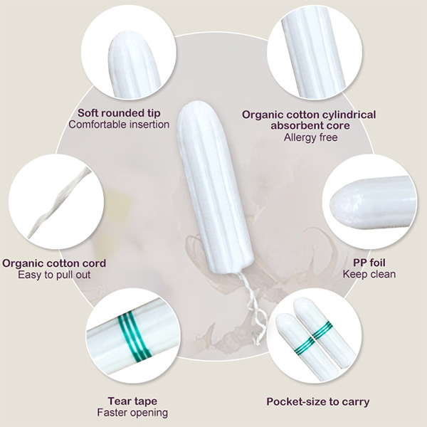 Eco Friendly Organic Super Super Plus Tampons