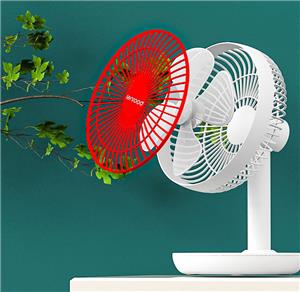 Portable Small Electric Cooling Fan On Desk