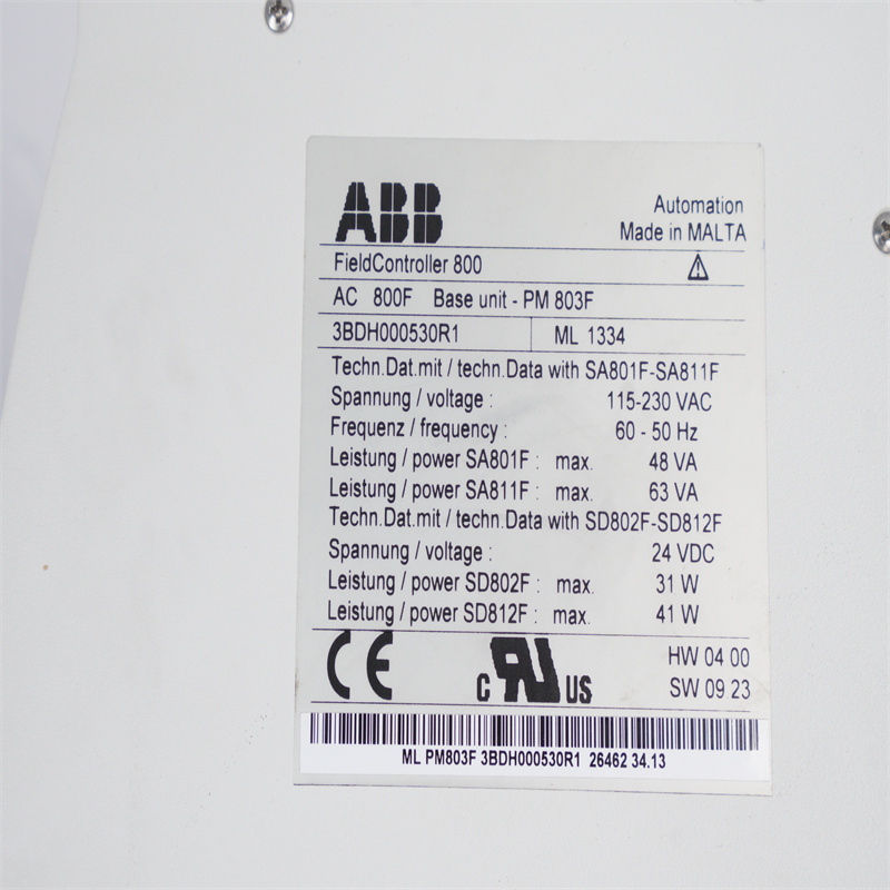 ABB PM803F 3BDH000530R1 Endüstriyel kontrol modülü
