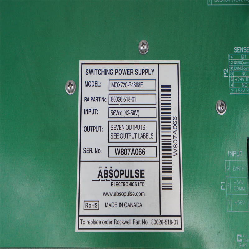 MOX720-P4668E 80026-518-01 Allen Bradley Güç Kaynağı