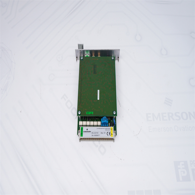 Monitor de vibração de eixo de canal duplo A6110 Emerson