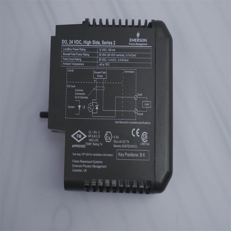 EMERSON KJ3202X1-BA1 12P2536X062 DO 8-Kanal 24 VDC Yüksek Taraf
