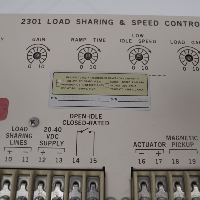8271-467 Woodward Vali Kontrol Paneli