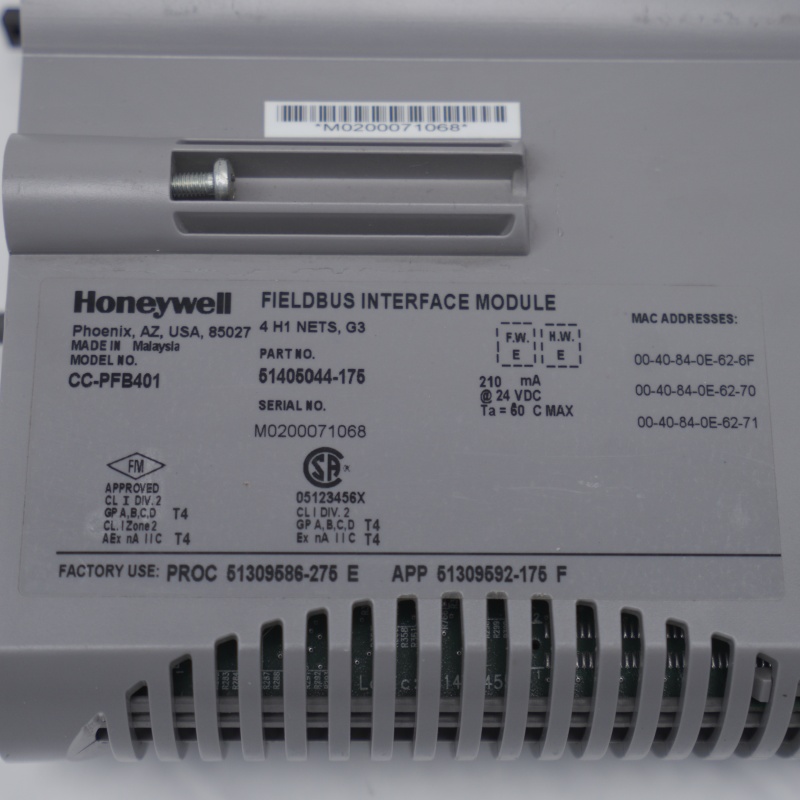 CC-PFB401 51405044-175 HONEYWELL Fieldbus Arayüz Modülü