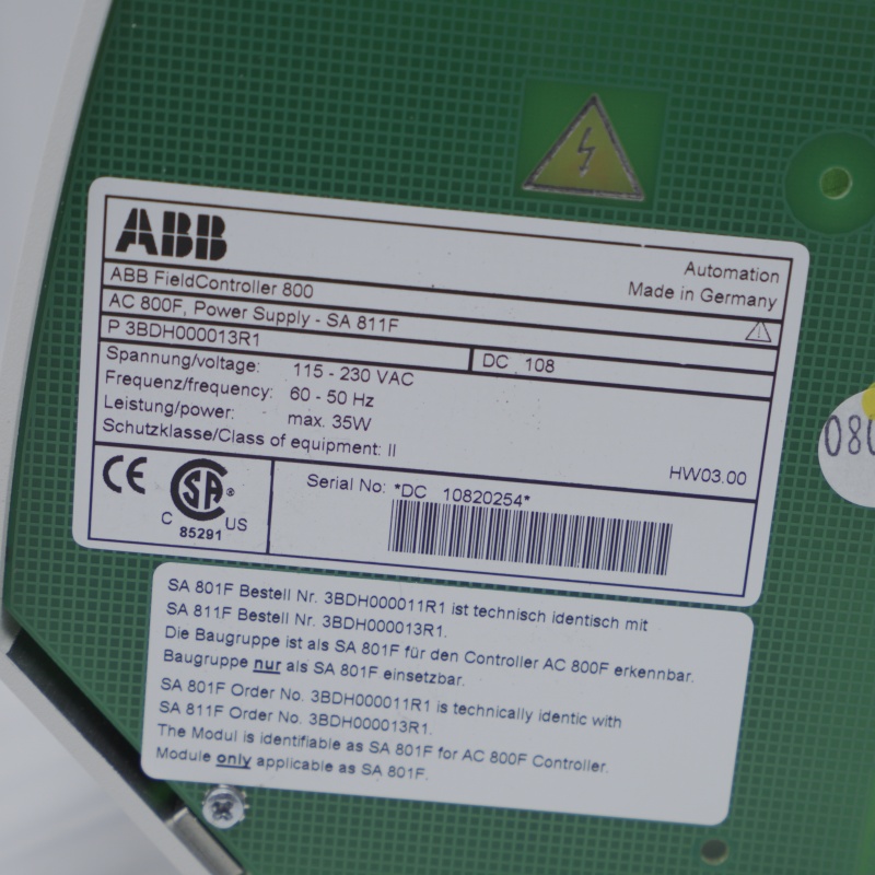 AC800F 3BDH000013R1 ABB Güç Kaynağı Modülü