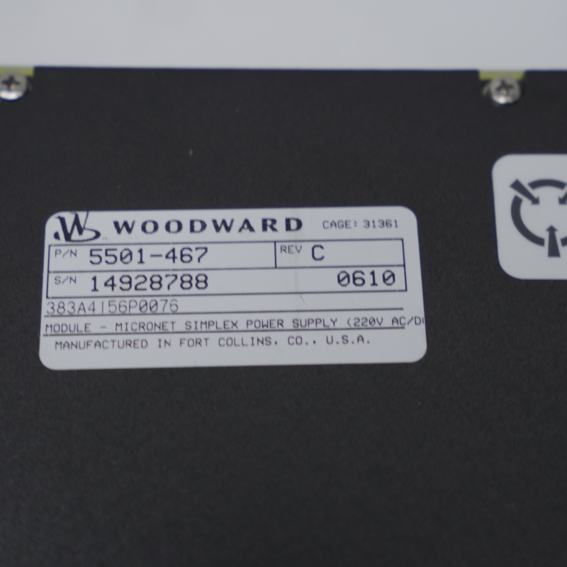 5501-467 Woodward Micronet Simplex Güç Kaynağı