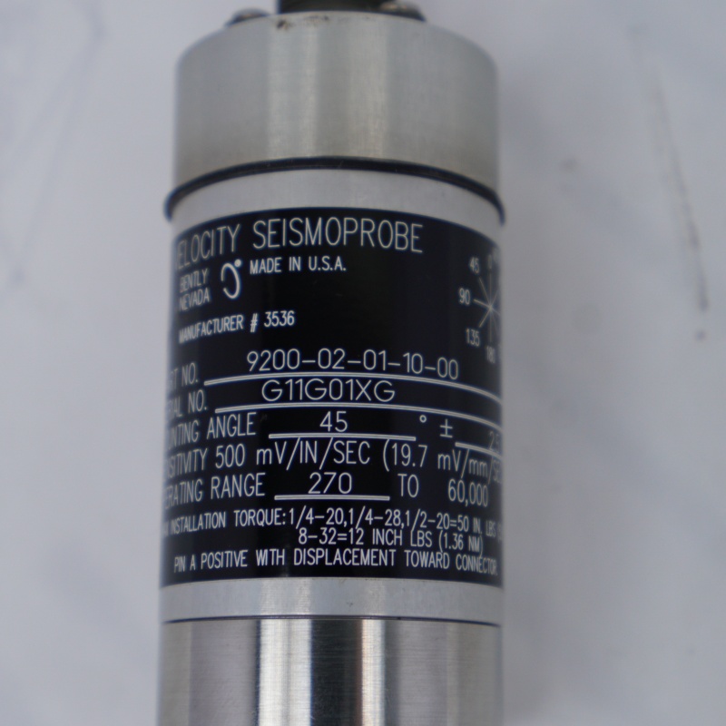 9200-02-01-10-00 Bently Nevada Transdutores de velocidade Seismoprobe