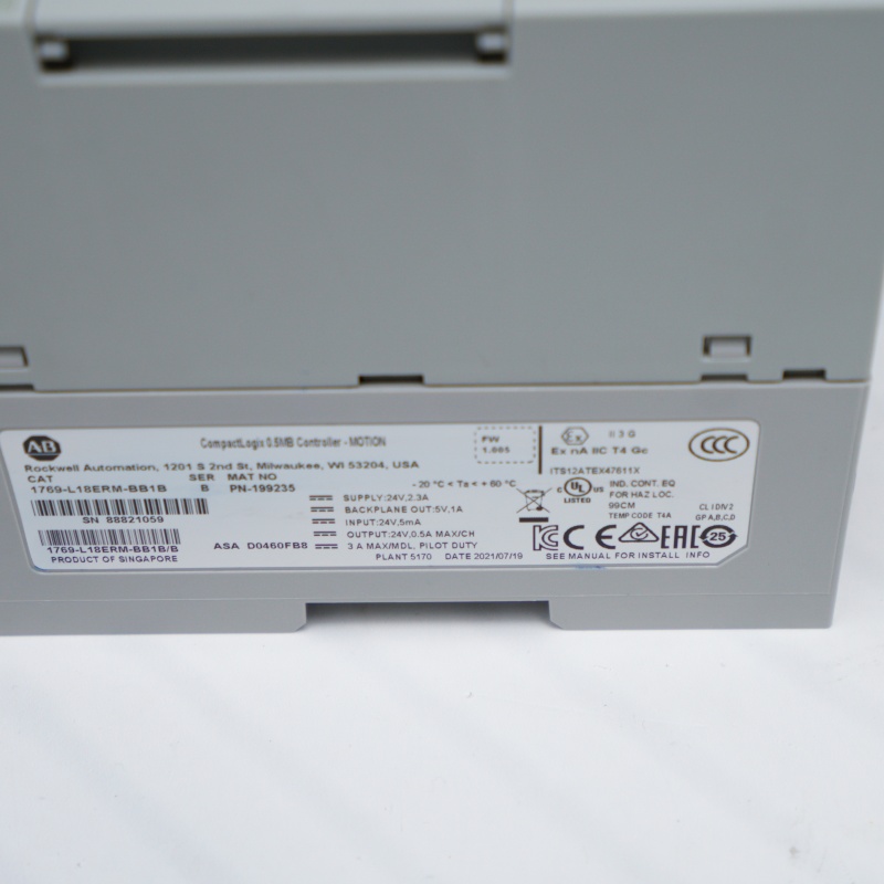 Módulo de processador Ethernet Allen Bradley CompactLogix 5370 L1 1769-L18ERM-BB1B