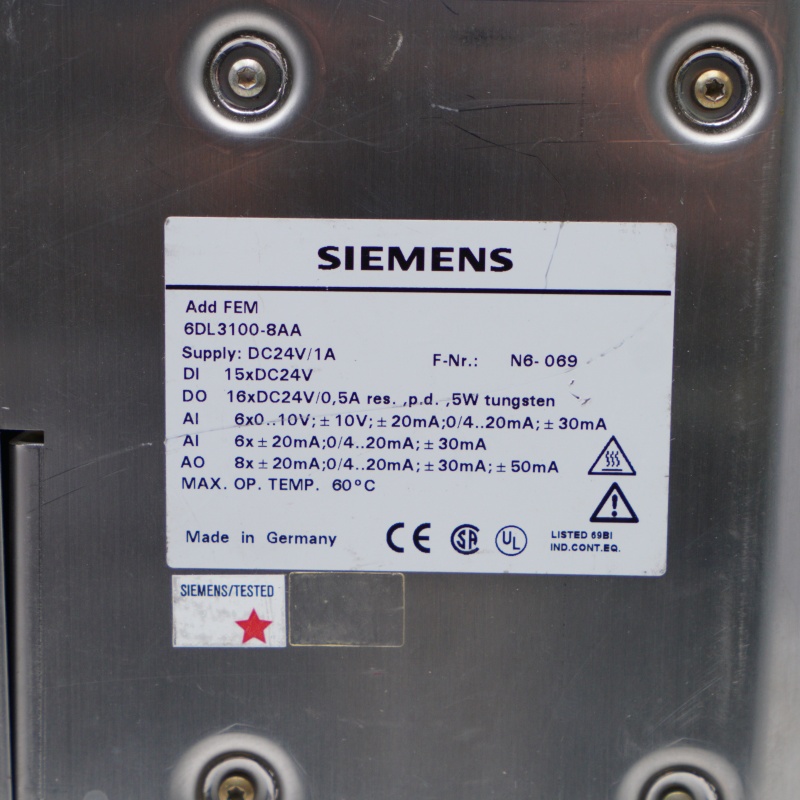 6DL3100-8AA SIEMENS Ön Uç Modülü