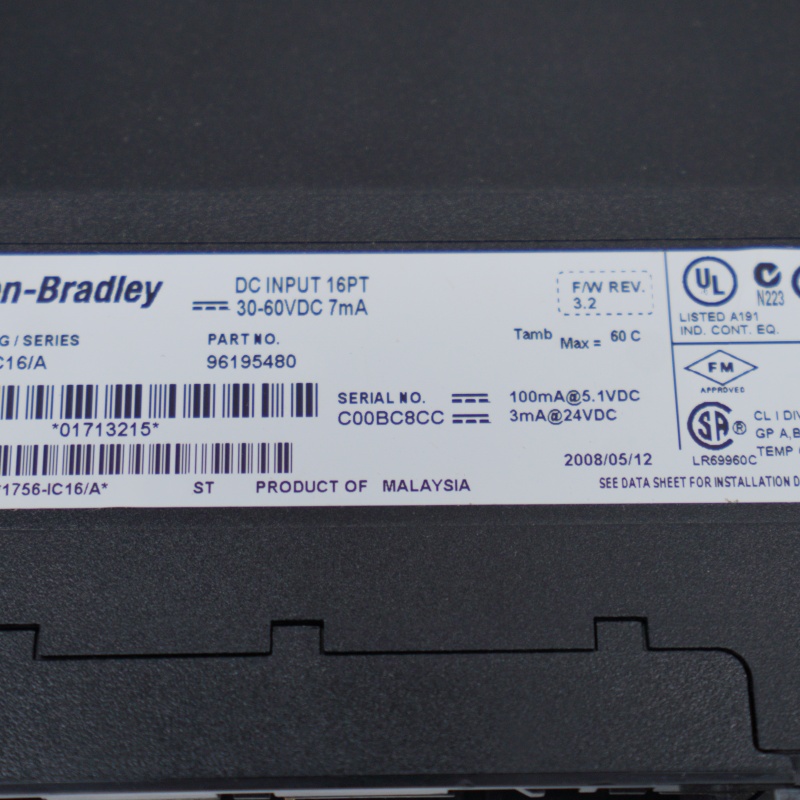 Módulo de entrada Allen Bradley ControlLogix 1756-IC16/A