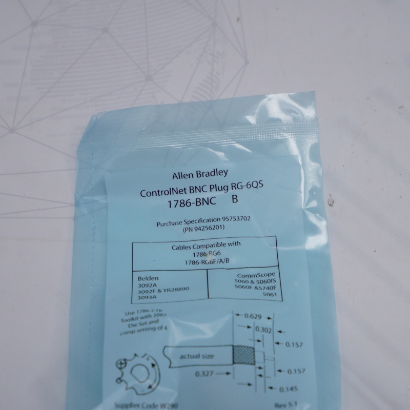 Conector de cabo Allen Bradley 1786-BNC/B