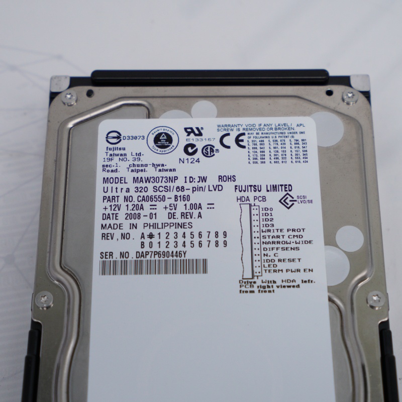 MAW3073NP Fujitsu SCSI Sabit Sürücüler
