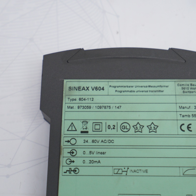V604 604-112 SINEAX Programlanabilir Evrensel Verici
