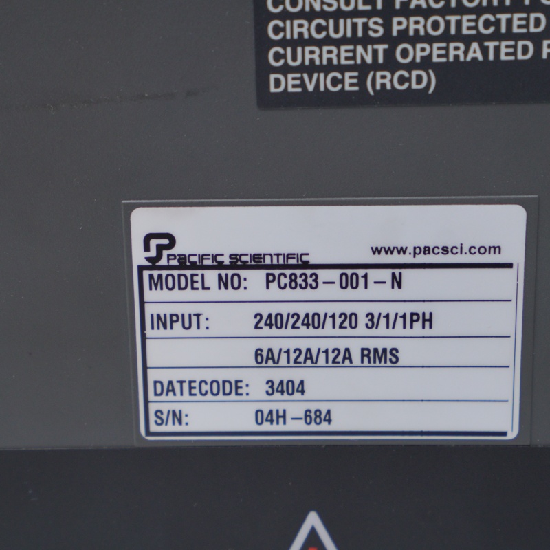 PC833-001-N Pacific Scientific Fırçasız Servo Sürücü