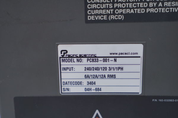 Pacific Scientific PC833-001-N