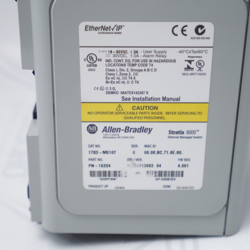 1783-MS10T AB Yönetilen Ethernet Anahtarı