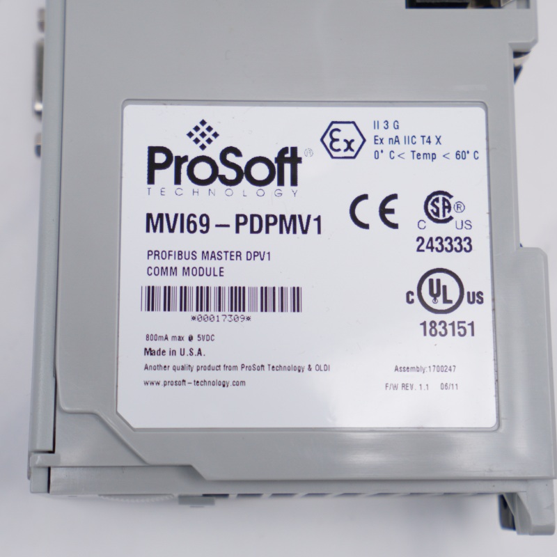 PROSOFT MVI69-PDPMV1 PROFIBUS MASTER DPV1 COMMUNICATION MODULE