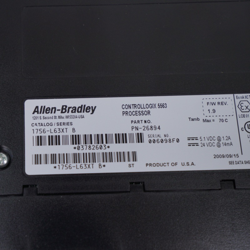 1756-L63XT Allen Bradley ControlLogix 5570 and 5560 Controllers