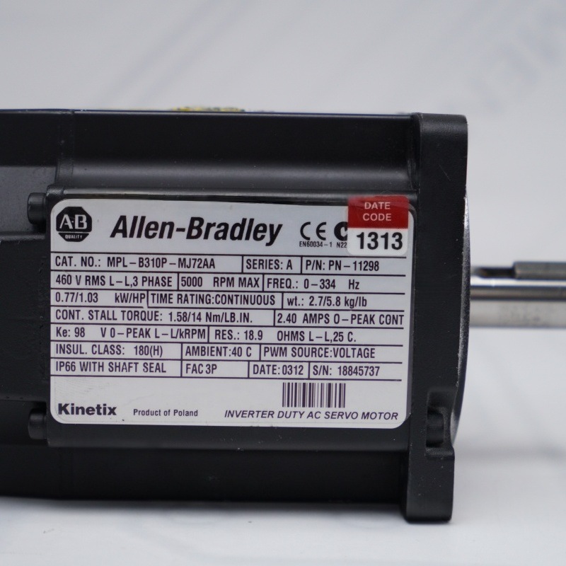 MPL-B310P-MJ72AA Allen Bradley Kinetix MPL Low-inertia Servo Motors