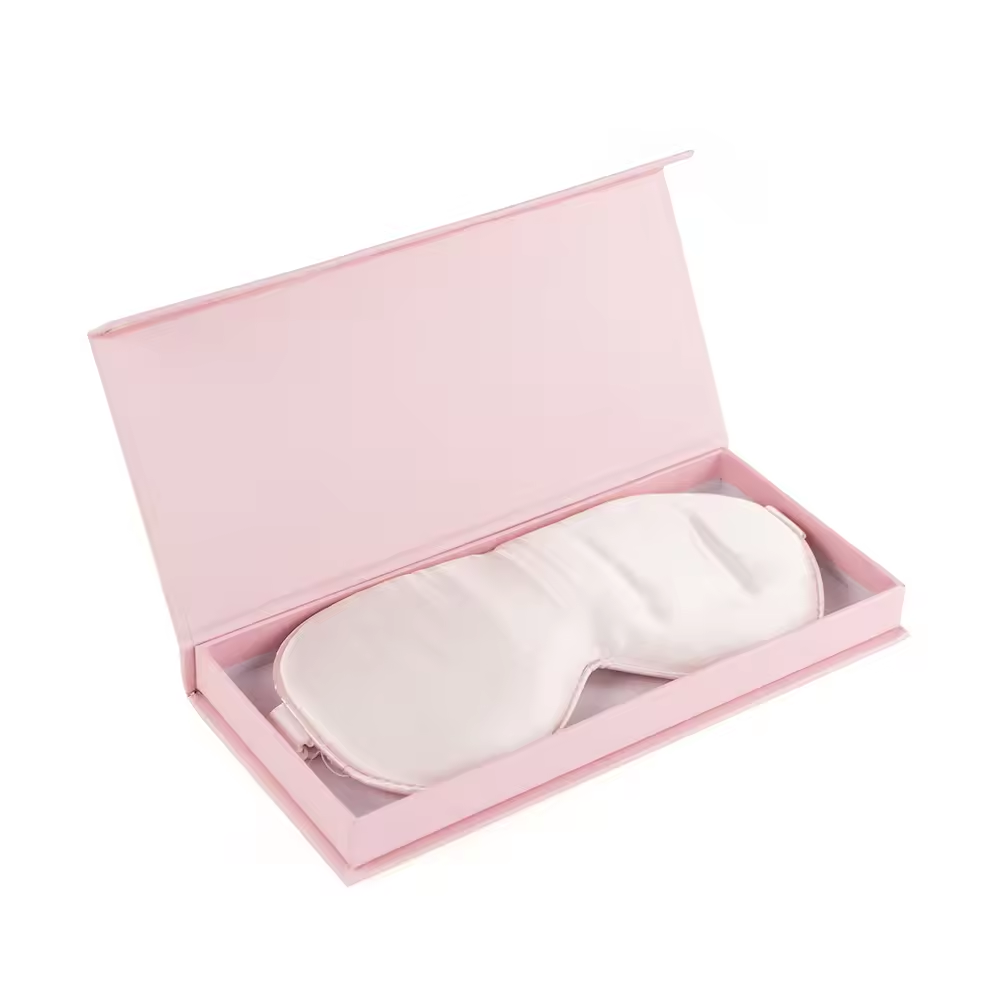 Custom logo silk eyemask Luxury 100% Mulberry silk eye mask with box silk eye mask set as gift