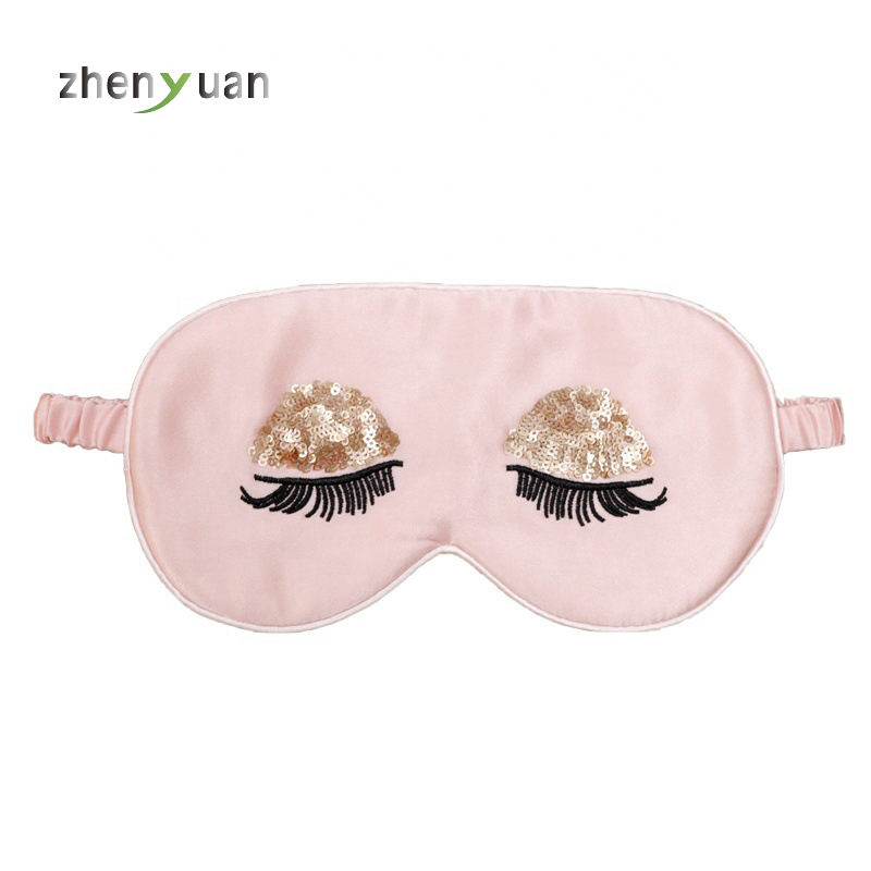 Luxury 100% Sleeping Satin silk Sleep Mask Good For eye and Skin Top Quality Silk Eye Mask